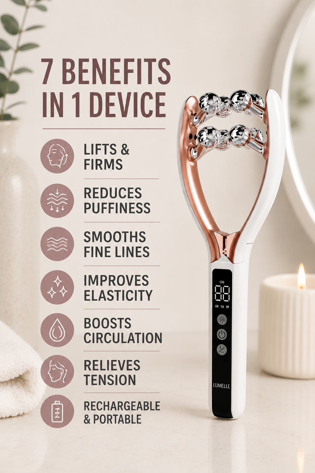 Lumelle 360° Face &amp; Neck Massager