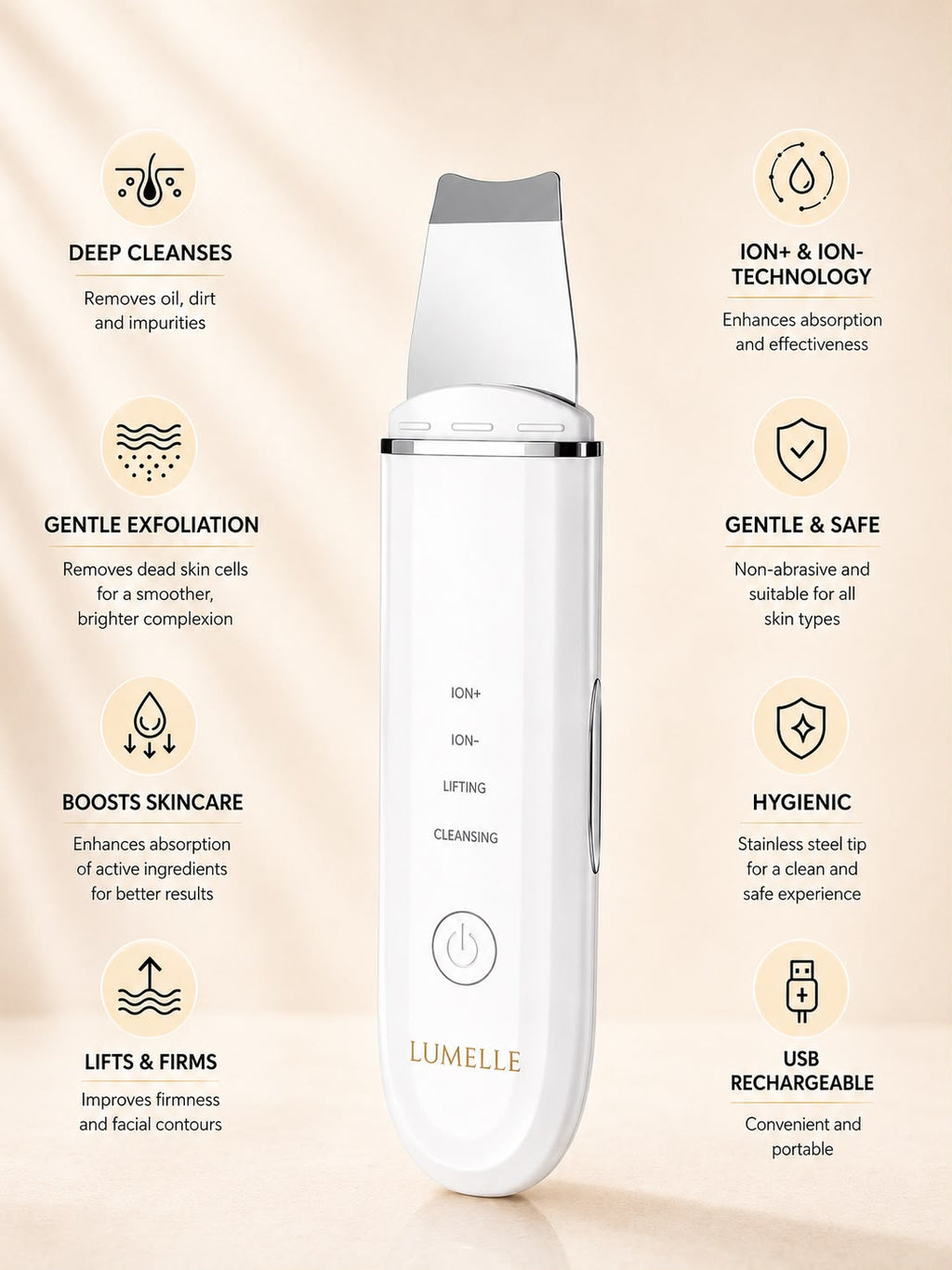 Lumelle Ultrasonic Skin Scrubber